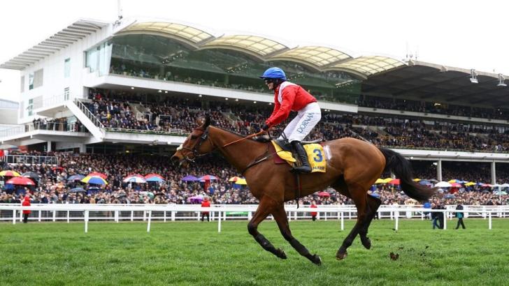 Rachael Allen and Envoi Allen after winning at the Ryanair Chase